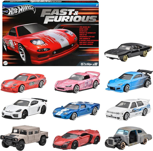 PRE-ORDER - FAST AND FURIOUS SET OF 10 CARS IN A BOX