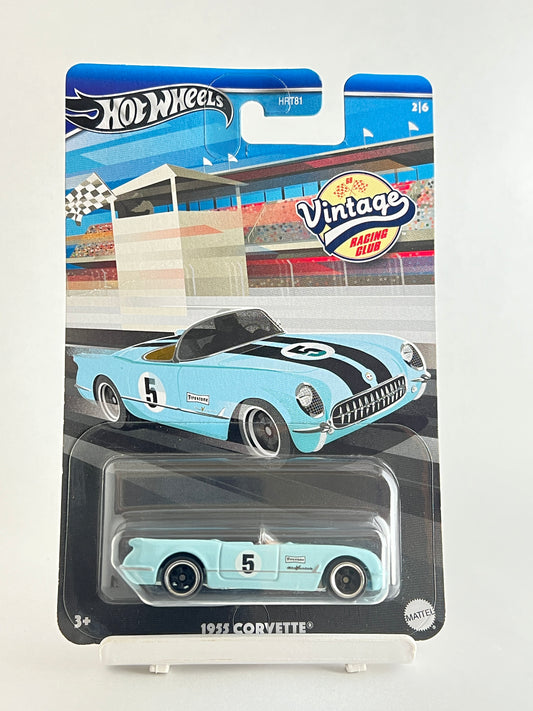 MILD CREASE IN CARD - VINTAGE RACING CLUB - 1955 CORVETTE - 1B